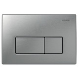 Cutout image of Geberit Kappa50 Brushed Stainless Steel Dual Flush Plate